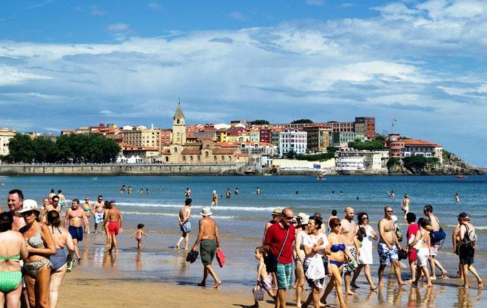 Atico Marques Vistas Al Mar - Garaje Opcional Lejlighed Gijón Eksteriør billede